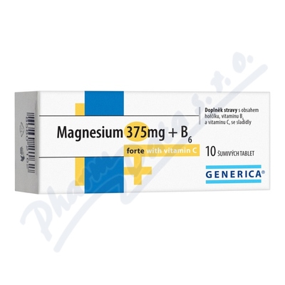 Magnesium 375mg+B6 forte Generica+Vit.C eff.tbl.10