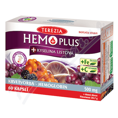 TEREZIA Hemoplus+kyselina listov cps.60