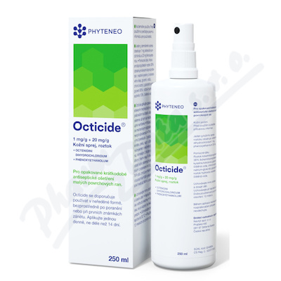 Octicide 1mg-g+20mg-g drm.spr.sol.1x250ml