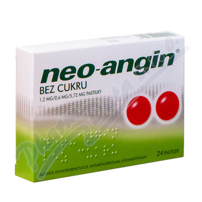 Neo-angin bez cukru 1.2mg-0.6mg-5.72mg pas.24