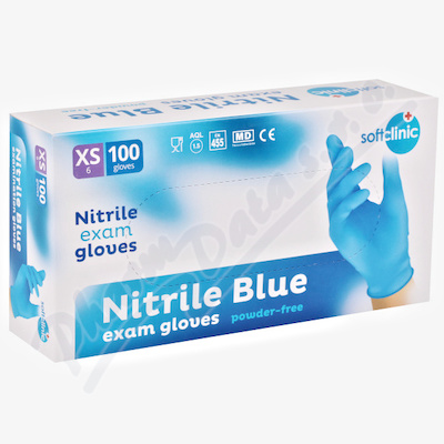 SOFTCLINIC Nitril ruk.vyet.nepudr.modr XS 100ks