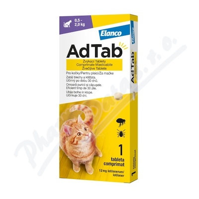 AdTab 12mg vkac tablety pro koky 0.5-2kg 1ks
