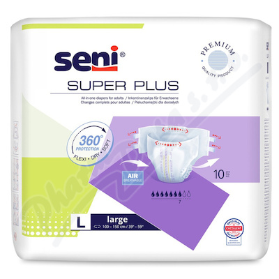 Seni Super Plus inkon.plenkov kalhotky L 10ks