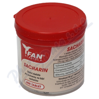 Fan sladidlo Sacharin 50g-800 tablet